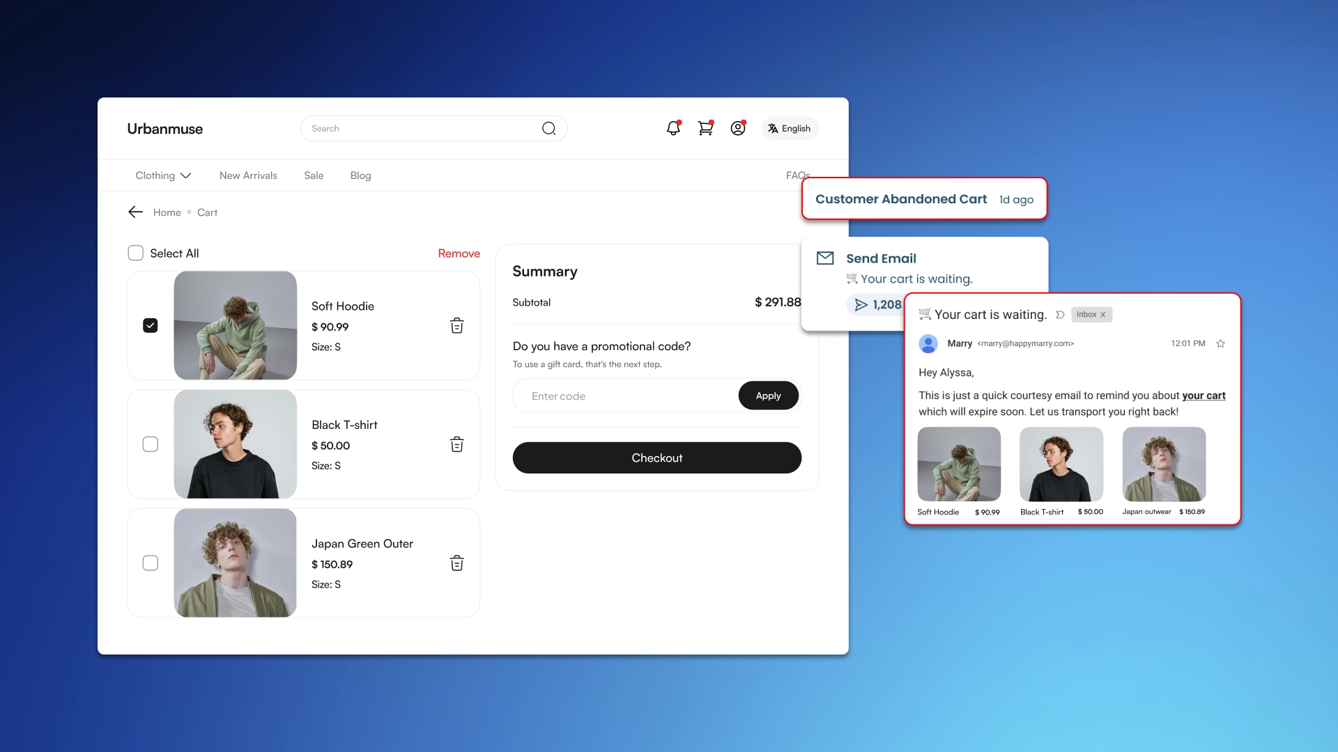AI-обнаружение брошенных корзин и автоматический возврат покупателя