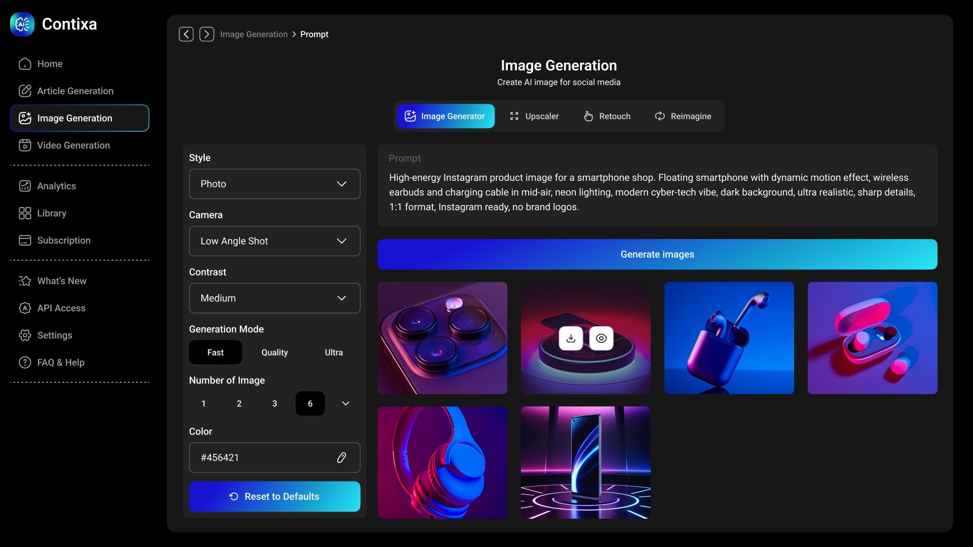 ШІ генератор контенту для соціальних мереж