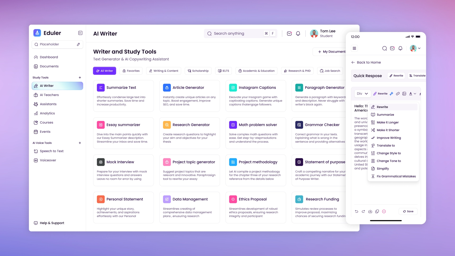 AI integration in LMS system