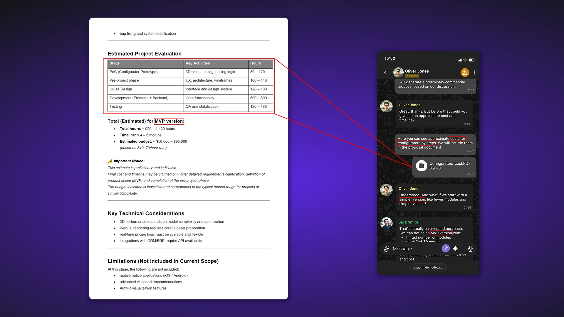 Автоматичний розрахунок бюджету та термінів розробки за допомогою AI