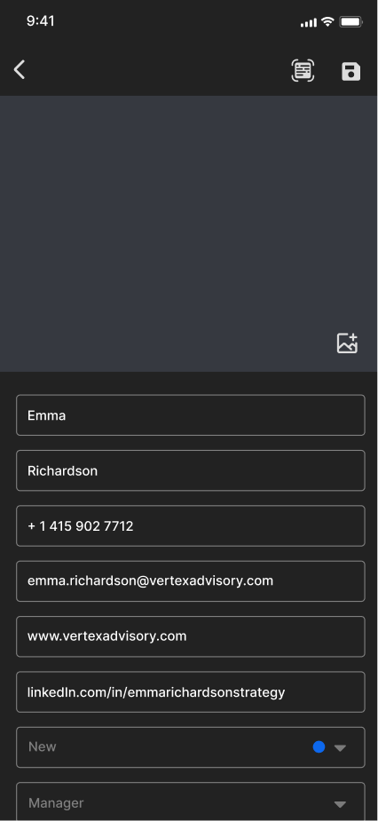 AI-модуль распознавания контактов для CRM