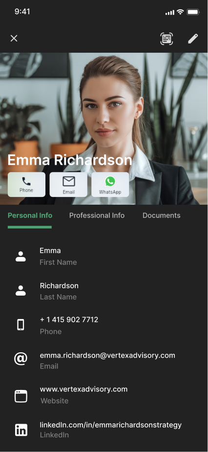 AI-модуль распознавания контактов для CRM