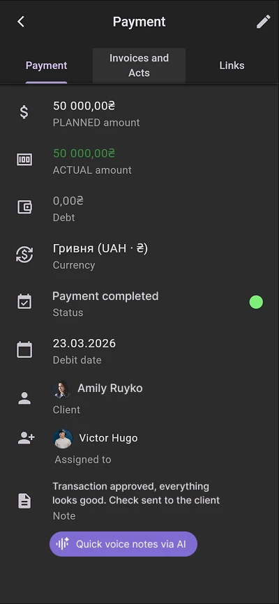 AI-асистент для дзвінків із автоматичним оновленням даних у CRM