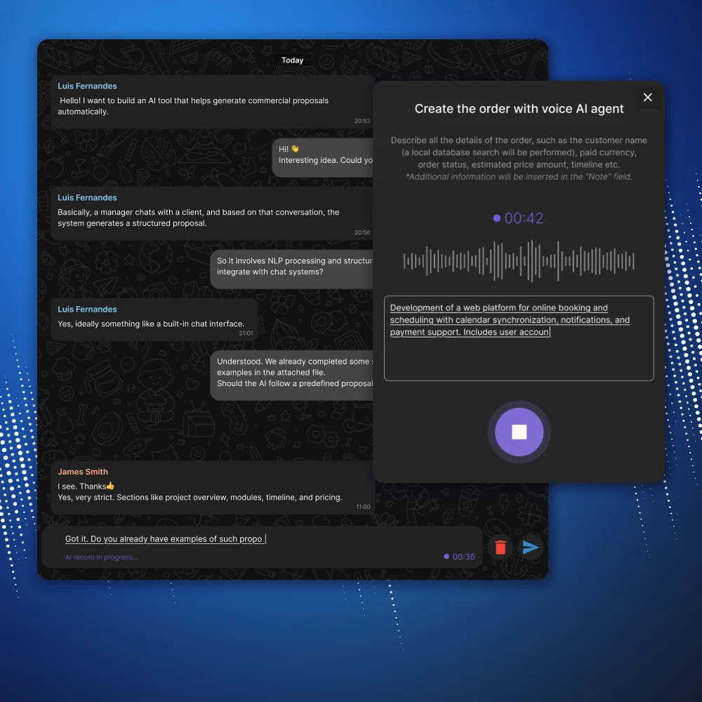 AI-решения для голосового взаимодействия с клиентами и автоматизации CRM процессов