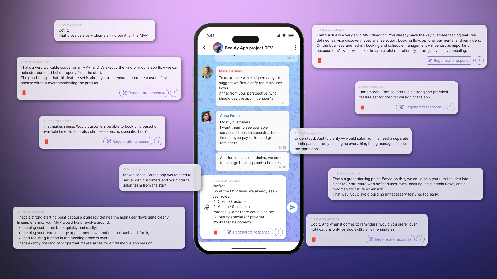 Генерація відповіді клієнту в CRM на основі історії переписки та контексту діалогу