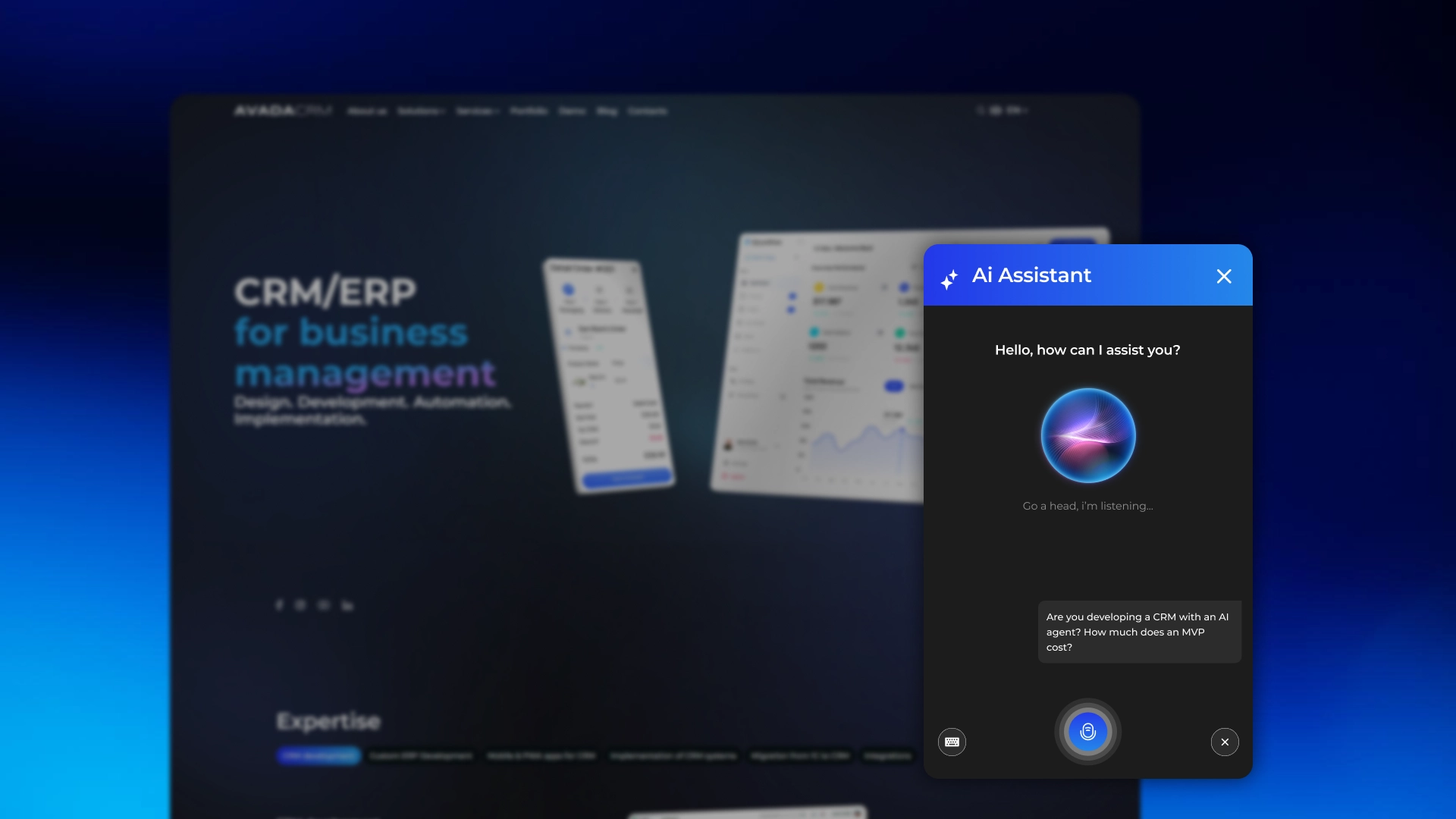 Voice AI assistant for your website