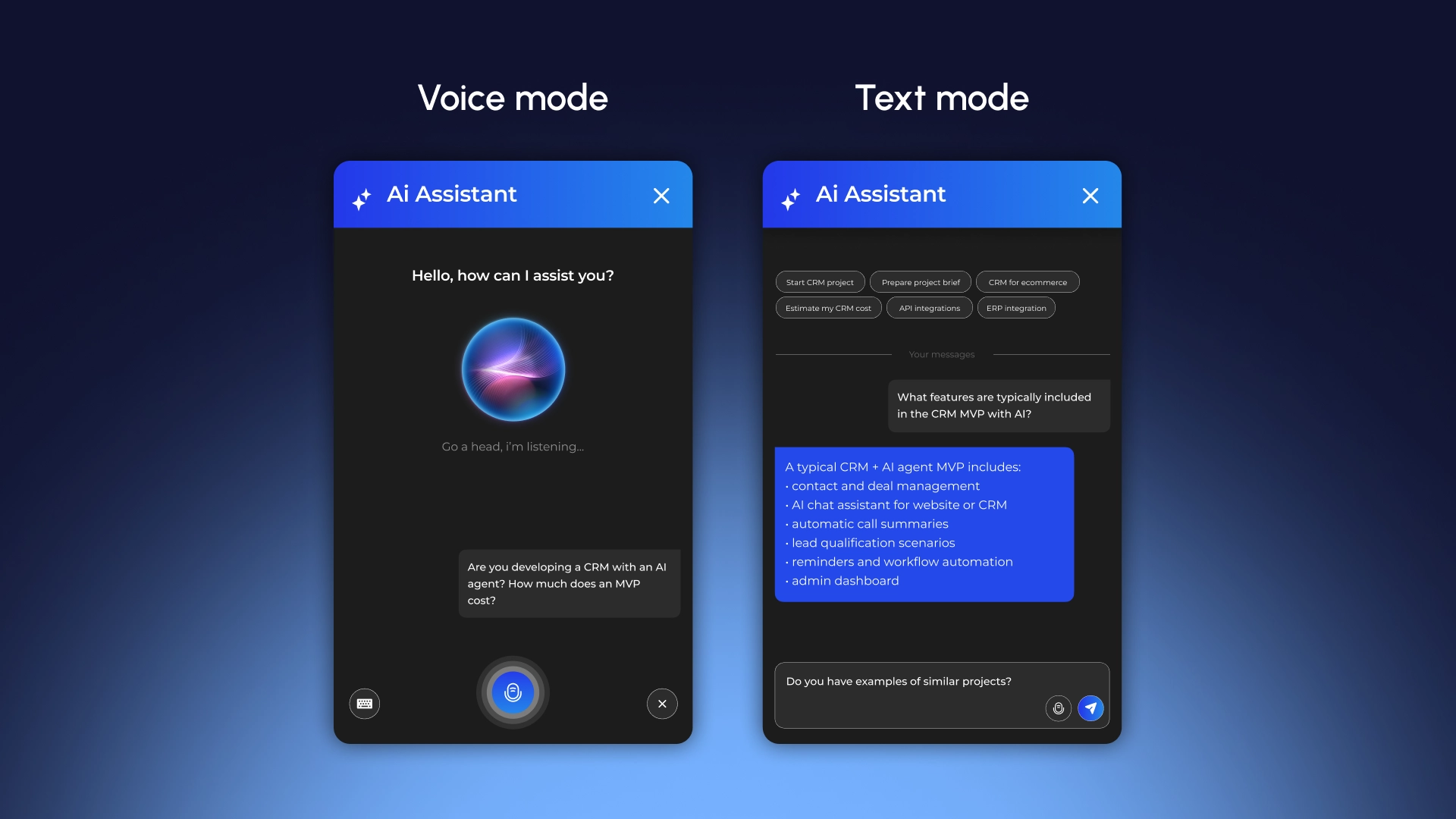 Voice AI assistant for your website
