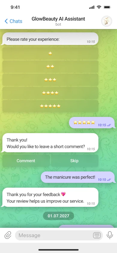 AI Telegram бот для салону краси
