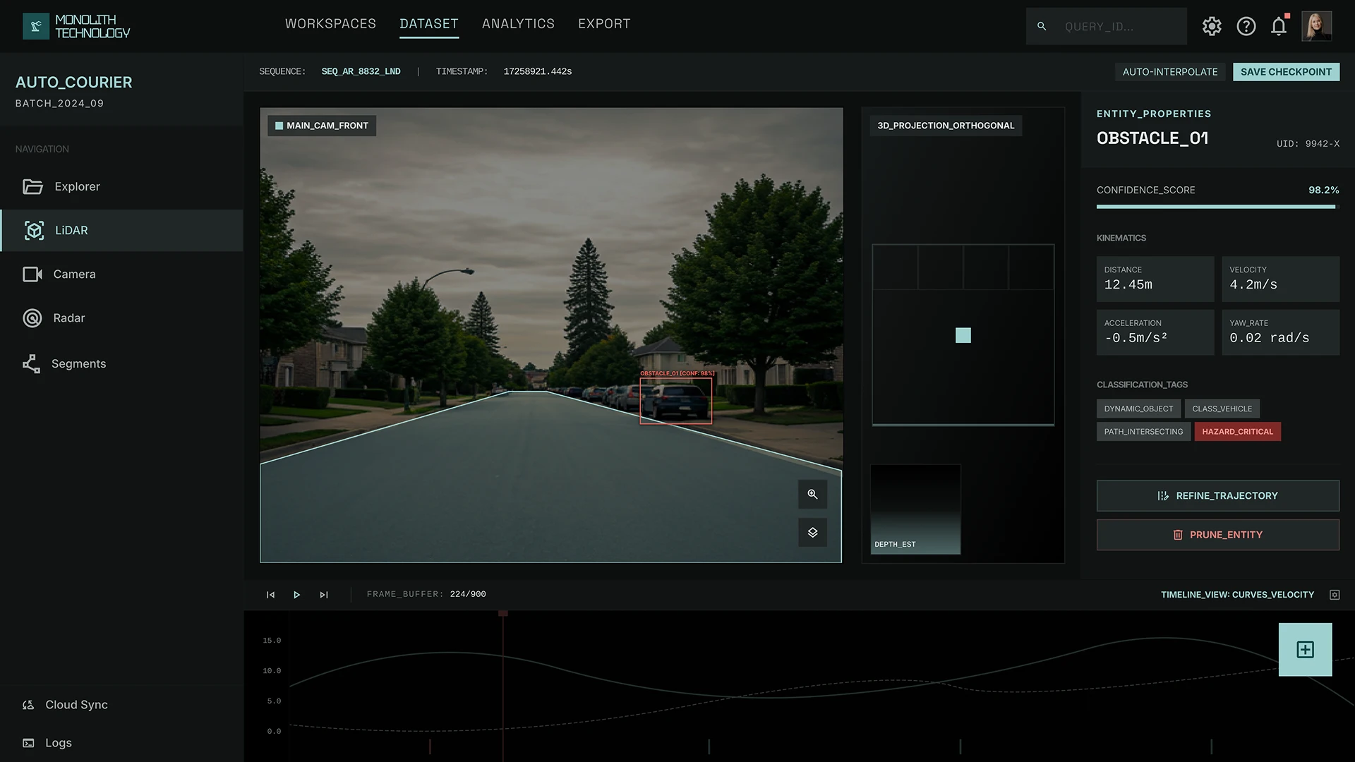 Інтерфейс розмітки даних для робототехніки з відстеженням об'єктів та маршрутів