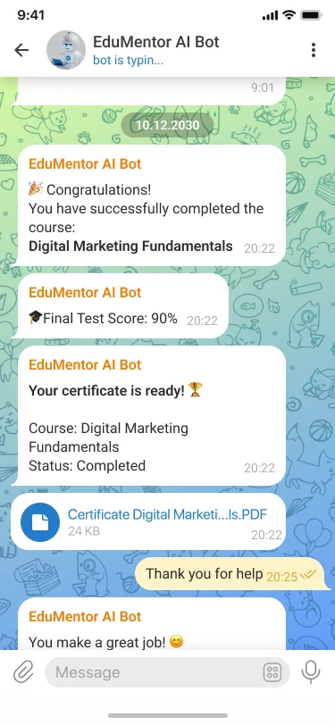 AI Telegram бот для навчання