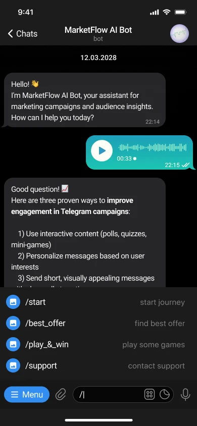 AI Telegram бот для маркетингу