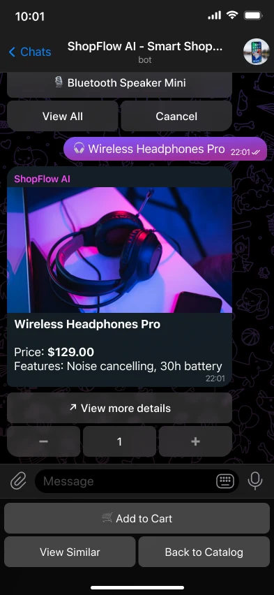 AI Telegram бот для інтернет-магазину