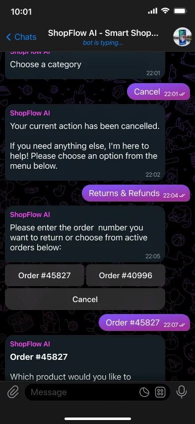 AI Telegram бот для інтернет-магазину